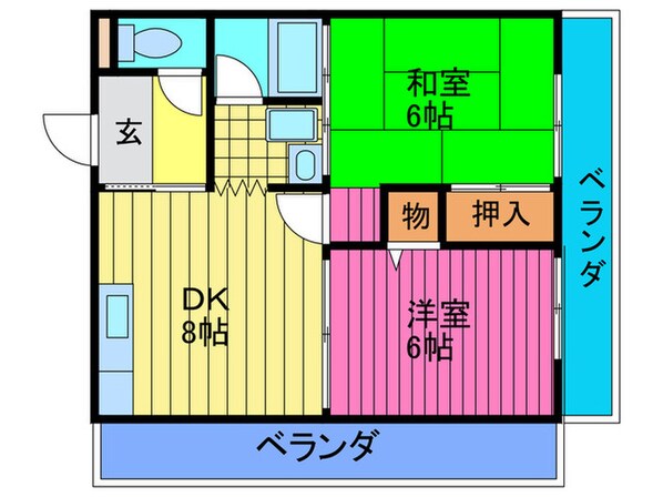 グリーンゲイブルズⅠの物件間取画像